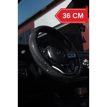 36 cm Siyah Full Taş Görünümlü Direksiyon Kılıfı