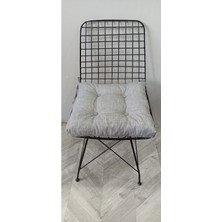 Rual Pofidik Eco Gri Siyah Kare Sandalye Minderi 40 x 40  cm