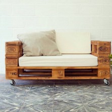 Rual Palet Üstü Sünger Minder Bahçe Minderi 120 x 80 cm  Alt Sünger Sırt Dayama Puf Su Geçirmez