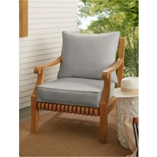 Rual Dış Mekan Koltuk Sandalye Yer Minderi Sırt Dayamalı Alt Üst Takım 50 x 50 x 10 cm  2'li Set Sadece Minder