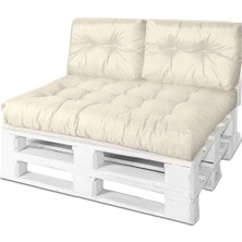 Rual Bahçe Balkon Palet Üstü Minder Su Geçirmez Kumaş Çift Yastıklı 120 x 80 cm  (Palet Ölçüsünde)