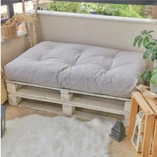 Rual Premium Kalite Dolgulu Palet Bahçe Minderi  120 x 80 Alt Üst Takım