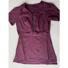 Fine Grup Tekstil Bordo Hemşire Takımı  (%80 Pamuk)