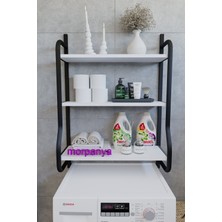 Morpanya Bony Çamaşır Makinesi Üstü Düzenleyici Raf Banyo Dolabı Rafı Makina Üstü Dolap Raf