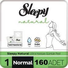 Sleepy Natural Ultra Hassas Günlük Ped Normal 160 Adet Nefes Alabilen Yüzey ile Rahatlık