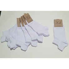 Varyasyon 8 Li Paket Aşiltendon Korumalı Penye Dikişsiz Patik Çorap
