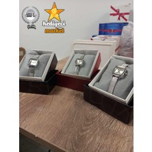 Hediyeci Market 316 L Gümüş Rengi Küçük Kadranlı Paslanmaz Çelik Kadın Kol Saati - HMKS-0016