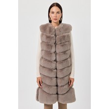 Deri Company Vittoria Vizon Tüylü Uzun Yelek