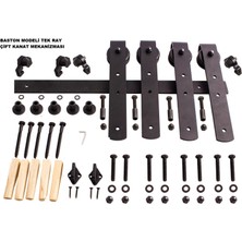 Ahır Kapı Çift Kanat Design 100s Sürgü Kayar Kapı Sistemi