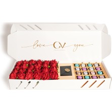 CV Chocolate Value Lüks Çiçekli Çikolata Kutusu
