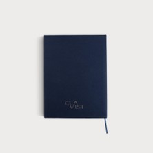 Journal - A5 Lacivert Keten Cilt Bezli Çizgisiz Düz Defter