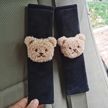 Dodemert Home Ayıcıklı Araba Koltuk Kemeri Kılıfı & Yumuşak Polyester Omuz Koruyucu 2 Adet