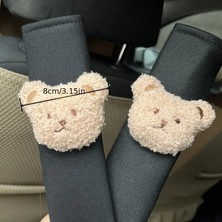 Dodemert Home Ayıcıklı Araba Koltuk Kemeri Kılıfı & Yumuşak Polyester Omuz Koruyucu 2 Adet