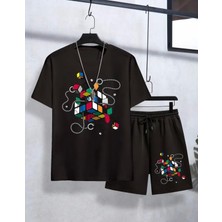 Punıx  Kıds  Özel  Üretim  Küp  Baskılı Yeni  Stil  Erkek  Çocuk  T-Shırt  Şort  Takım