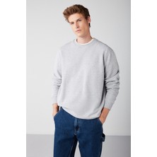 Grimelange Travıs Erkek Organik Kumaşlı Yumuşacık Regular Fit Yuvarlak Yakalı Grimelanj Sweatshirt