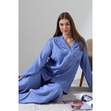 Likapa Likapashop Viskon Jakarlı Uzun Kol Pijama Takımı