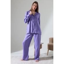 Likapa Likapashop Viskon Jakarlı Uzun Kol Pijama Takımı