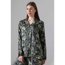 Likapa Likapashop Viskon Jakarlı Uzun Kol Pijama Takımı