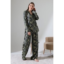 Likapa Likapashop Viskon Jakarlı Uzun Kol Pijama Takımı