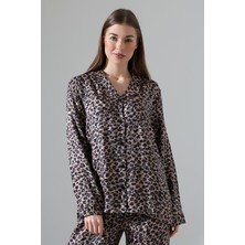 Likapa Likapashop Viskon Jakarlı Uzun Kol Pijama Takımı