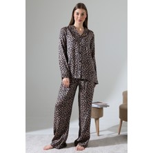 Likapa Likapashop Viskon Jakarlı Uzun Kol Pijama Takımı