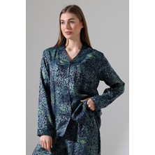 Likapa Likapashop Viskon Jakarlı Uzun Kol Pijama Takımı