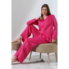 Likapa Likapashop Viskon Jakarlı Uzun Kol Pijama Takımı
