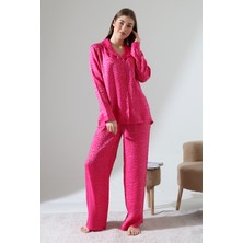 Likapa Likapashop Viskon Jakarlı Uzun Kol Pijama Takımı