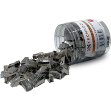 Technozi Cat6 Metal RJ45 Jack Konnektör Uç Lan Ethernet Jak 100 Adet