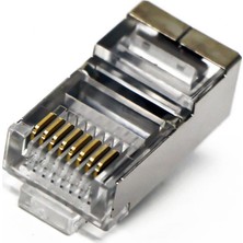 Technozi Cat6 Metal RJ45 Jack Konnektör Uç Lan Ethernet Jak 100 Adet