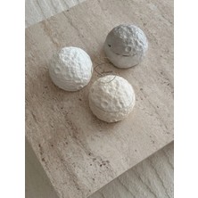 So Home Ay Şeklinde Kapaklı Büyük Kavanoz Mum -Bej