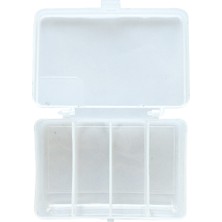 Atik Camp 4 Bölmeli Şeffaf Kutu 128x90x30mm Sert Plastik Malzeme ile Güvenli Saklama