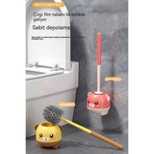 Runxi Life Hall Karikatür Duvara Monte Tuvalet Fırçası Temizleme Fırçası Banyo Tuvalet Fırçası Temizleme Fırçası Seti Tuvalet Banyo Aksesuarları (Yurt Dışından)