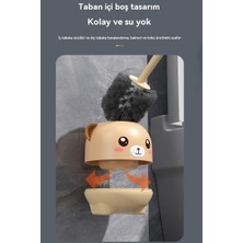 Runxi Life Hall Karikatür Duvara Monte Tuvalet Fırçası Temizleme Fırçası Banyo Tuvalet Fırçası Temizleme Fırçası Seti Tuvalet Banyo Aksesuarları (Yurt Dışından)