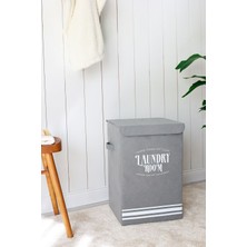 Rek Home Kapaklı Katlanır Kirli Çamaşır Çocuk Odası Oyuncak Düzenleyici Saklama Kutusu Sepet 36X36X56