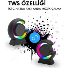 Mini Boy V5.3 Tws Özellikli 5W Rgb G Siyah Bluetooth Hoparlör