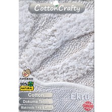 Cotton Crafty Pamuk Tafting Su Emici Banyo Paspası, Banyo Halısı Lotus  100 x 100  cm