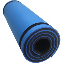 180X60CM 15MM Mavi-Siyah Extra Rahat Yoga Pilates Matı