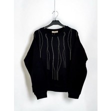 Zekids Kız Çocuk Mevsimlik Pamuklu Zincirli Sweatshirt
