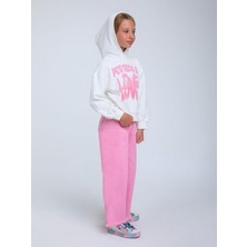 Escabel Kız Çocuk Kapüşonlu Love Yazılı Sweatshirt