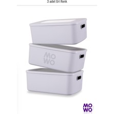 Retro Box Gri Renk 9,5 Lt Çok Amaçlı Düzenleyici Kapaklı Kutu, Saklama Kutusu, Organizer, Storage