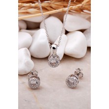 Sümer Telkari 6 mm Elmas Montür Rodyumlu Mini Gümüş Ikili Set 2365