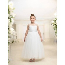 Ilgaz Kız Çocuk Tül ve Fiyonk Detaylı Tasarım Abiye Elbise