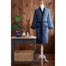 Özdilek Oregon Maskülen Nakışlı Denim Kimono Bornoz L - Lacivert