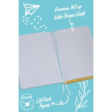 Victoria's Journals Bujo Defter Vegan Deri  , 96 Yaprak, 160 Gr. Beyaz Kağıt ,cepli ,lastikli