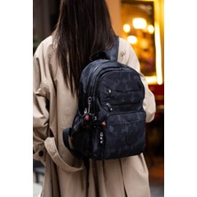 Sanmorris Unisex Suya Dayanıklı Kumaş Çok Gözlü  Sırt Çantası