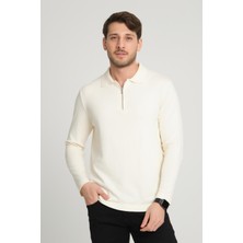 Alexander Gardi Fermuarlı Polo Yaka Kazak (E23-6702)