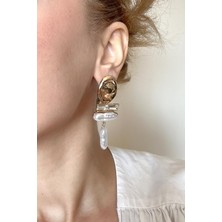 Barok Inci Taşlı Ezme Model Sallantılı Küpe