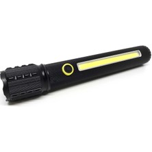 Gold Silver  Şarjlı Işıldaklı Zoomlu 10W El Feneri GS400