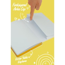 Bujo Defter Vegan Deri  , 96 Yaprak, 160 Gr. Beyaz Kağıt ,cepli ,lastikli